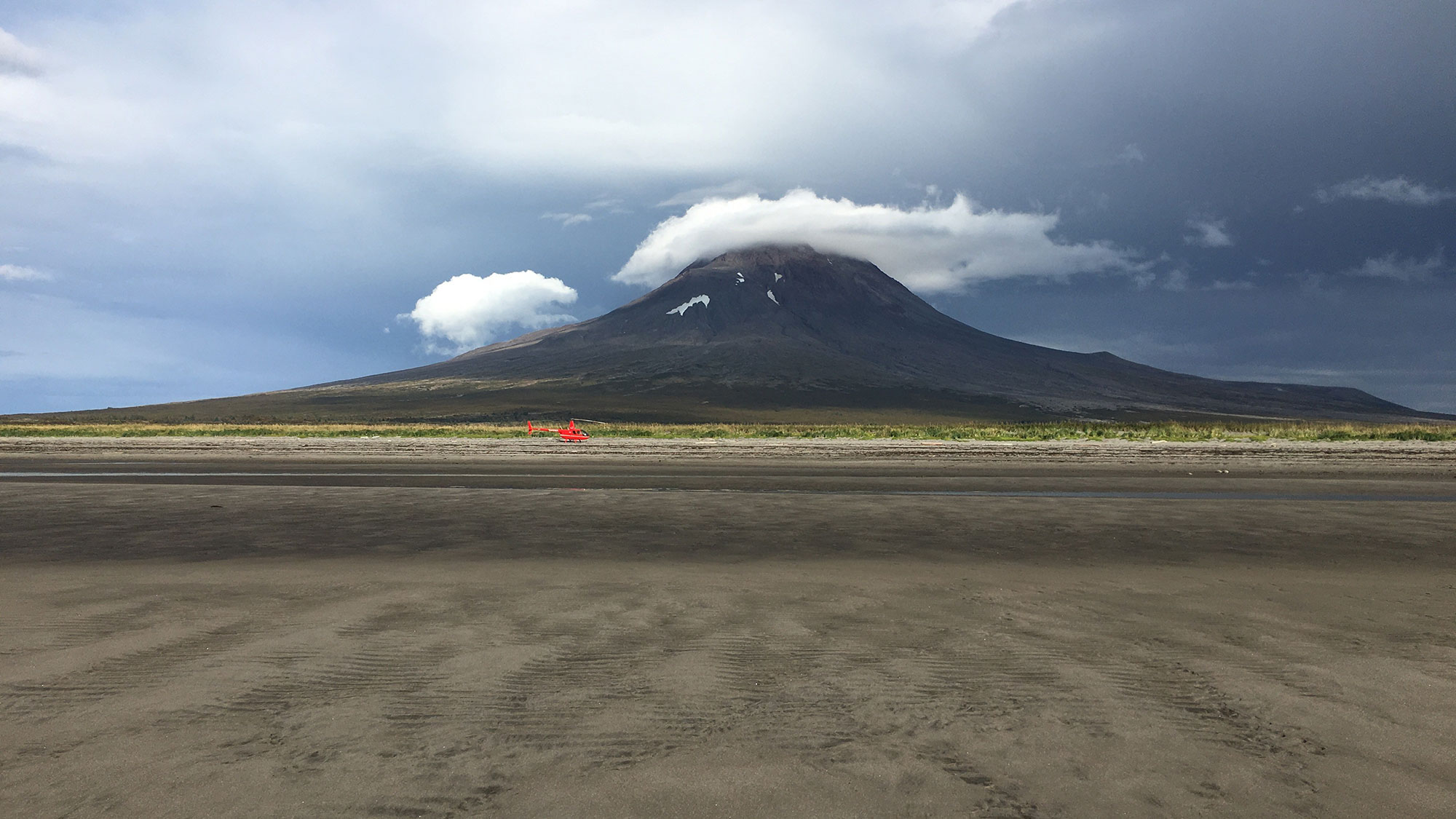 Remote volcanic terrain across Cook Inlet from Homer