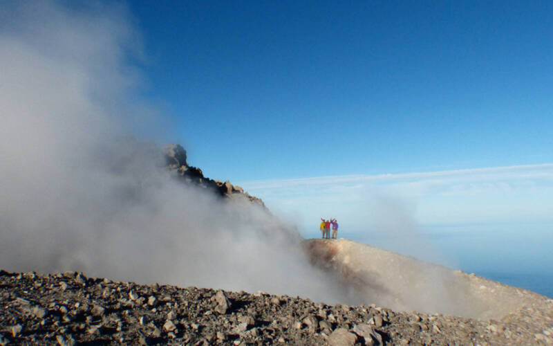 The top of Augustine Volcano