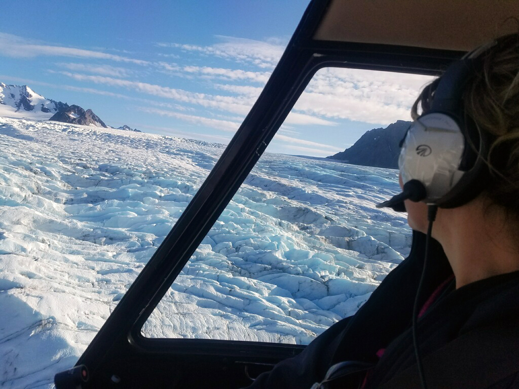 Flying over Alaskan Glaicer