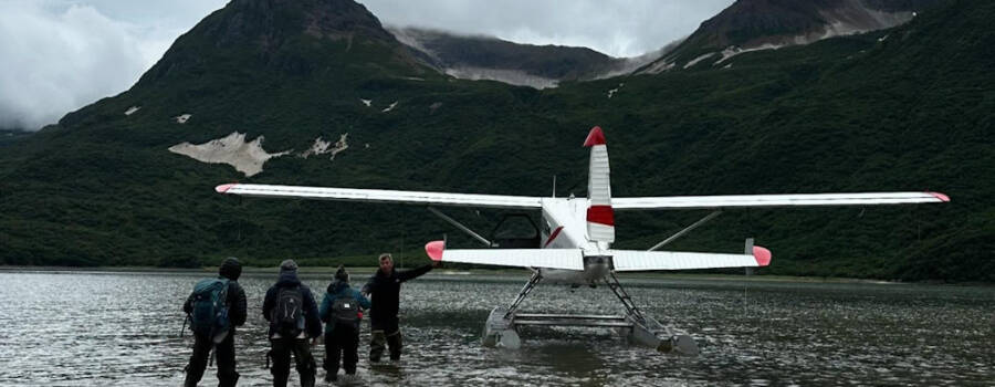 Floatplane on remote Alaska Bear Viewing tour from Homer