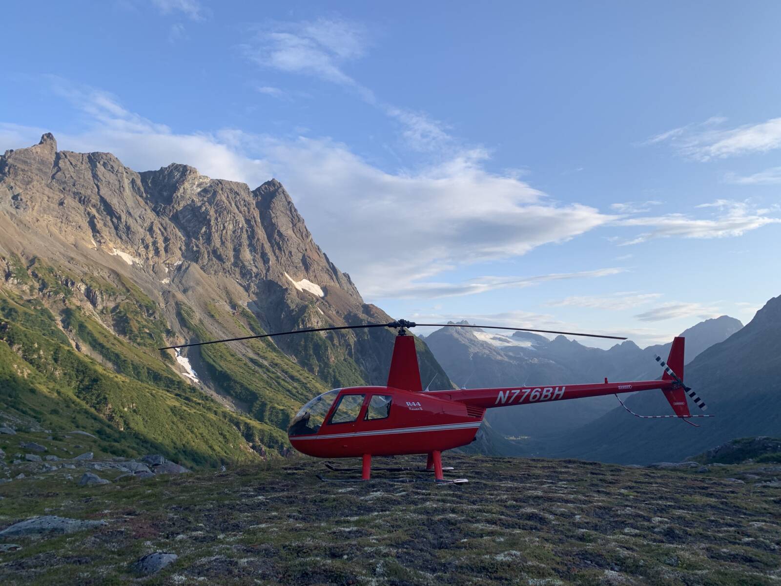 Alaska Glacier Landing Tour helicopter from Homer with mountain and glacier views