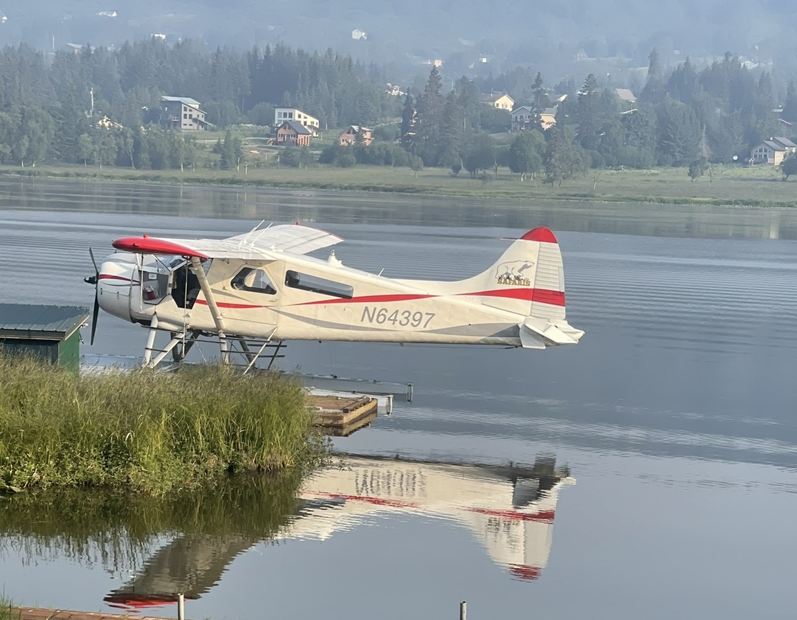 Floatplane on Beluga Lake in Homer Alaska Floatplane on Beluga Lake in Homer Alaska for bear viewing flights
